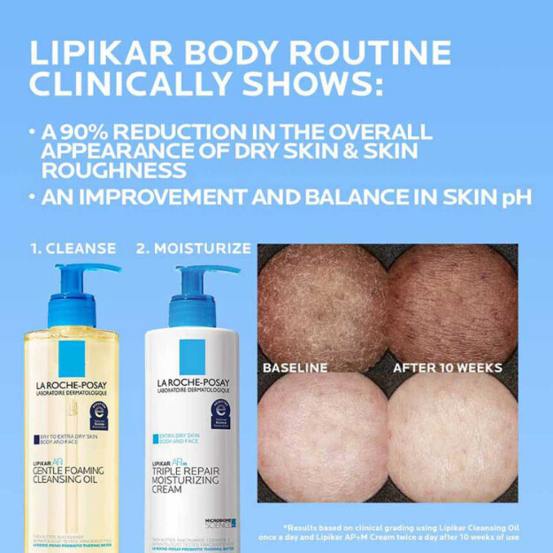 lipikar apm triple repair körpercreme für trockene haut feuchtigkeitscreme für trockene haut