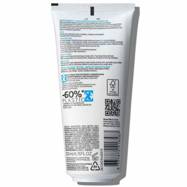 lipikar apm triple repair körpercreme für trockene haut feuchtigkeitscreme für trockene haut