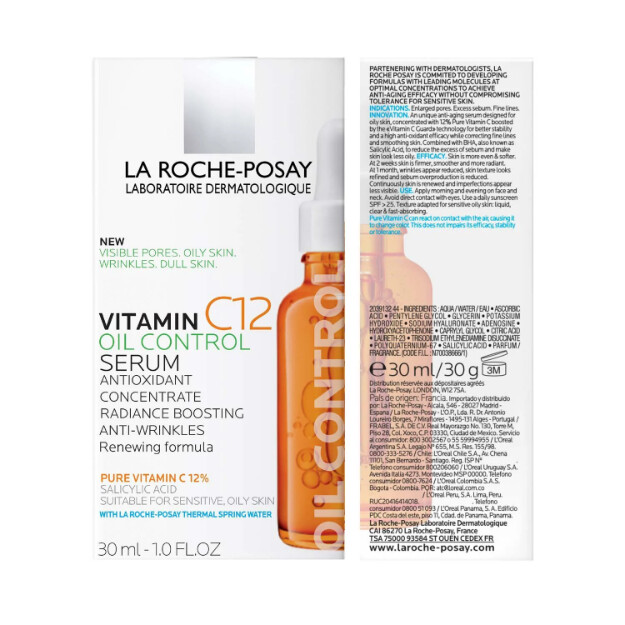 vitamin c12 Ölregulierendes serum für fettige haut dermatologisches anti-aging-serum mit 12 vitamin c für fettige haut